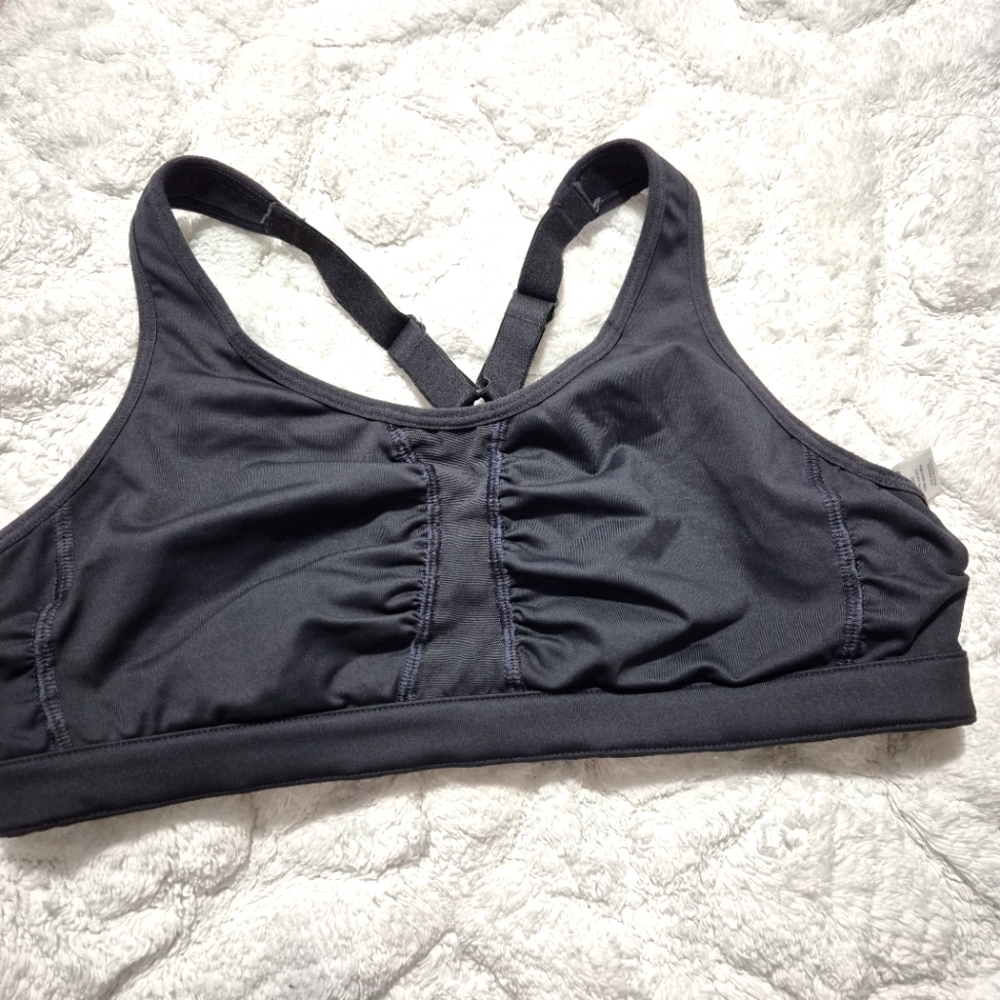 Athleta Dark Gray Sports Bra with Seamless Support..Size:38B
